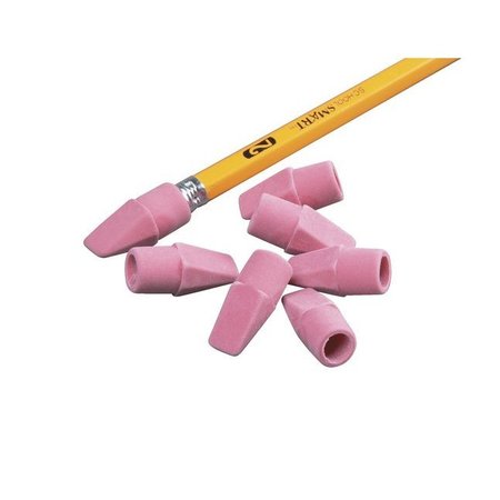 SCHOOL SMART Pencil Tip Wedge Cap Erasers, Pink, Pack of 144 PK SS020754